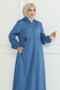 Coat with Zipper and Coat of Arms Blue 19217 - 2