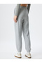 Ktn - Jogger Sweatpants Ribbed Pockets Tie Waist - 4