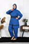 Large Size Hijab Swimsuit 7XL-8XL-9XL-10XL Indigo 55010 - 4