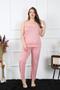 Women's Plus Size Powder Rope Strap Pajamas Set202195 - 2