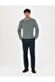 Navy Blue Regular Fit Canvas Trousers 50278474-Vr033