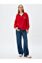Half-Zip Sweatshirt with College Embroidery, Stand-Up Collar, Ribbed Trim, and Embossed Design