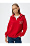 Half-Zip Sweatshirt with College Embroidery, Stand-Up Collar, Ribbed Trim, and Embossed Design - 2
