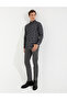 Dark Gray Slim Fit Canvas Trousers 50255173-Vr080