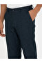 Navy Blue Regular Fit Canvas Trousers 50278474-Vr033 - 6