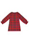 Red Plaid Kitten Girl's Dress - 4