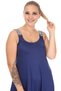 Strap Ethnic Detail Large Size Dress Navy Blue - 2