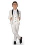 Children's Groom's Collar Glitter Special Day Suit MNK0541 ECRU - 2