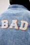 Adelina ocean blue women's denim jacket - 4