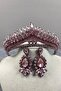 Pink Anteras Bridal Henna Crown and Drop Earring Set