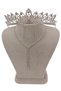 Elegant Waterway Crystal Jewelled Evening Dress Necklace Earring Set And Thin Leaf Bridal Crown - 2