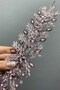 Pink Arden Beaded Bridal Crown Hair Band Accessory - 5