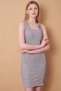 Women's Lycra Stylish Sequin Sequined Lined Square Neck Sleeveless Evening Dress Graduation Dress-Silver - 2