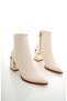 Kylie Guaranteed Pointed Toe Thick Heeled Women's Zippered Boots - 3