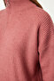 Dusty Rose Soft Textured Zippered Knitwear Sweater Twoaw20Xs0009 - 4