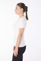Women's Plain Crew Neck Off-White Short-Sleeve t-shirt - 25768 - 4