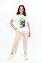 Women's Plus Size Floral Print Detailed Tracksuit Set 8119-25