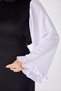 Straight Collar Women's Black Spanish Sleeve Detailed Dress - 13195 - 5