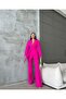Tie-Up Blazer Jacket Wide Leg Trousers Set - 2