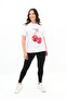 Women's Plus Size Cherry Print T-Shirt 1785-24 - 3