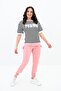 Women's Large Size Striped Tracksuit Set 8106-24 - 2