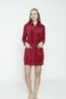 Women's Long Sleeve Hooded Soft Fleece Dress with Pockets and Zipper - 3