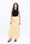Women's Midi Length High Waist Draped Satin Skirt 6275-24