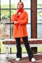 Orange Women's Tunic - Plain Shirt Collar - 10811 - 6