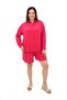 Women's Plus Size Long Sleeve Shorts Two-Piece Set 8127-25 - 3