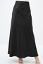 Women's Midi Length High Waist Draped Satin Skirt 6275-24 - 3