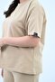 Women's Large Size Sleeve Detailed Shorts Suit 8101-24 - 4