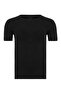 Men's Black Single Round Collar Bamboo T-Shirt - 33500