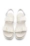 Women's Genuine Leather Daily Velcro Sandals Hifaz Beige - 6