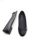 Women's Daily Ballet Flats Round Nose Ballerina Ballet Flats Adusa Black Croco - 7