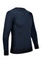 Men's Crew Neck Knitwear Navy Blue Sweater Patterned Steel Knit Classic Fit - 5005C - 2