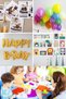 Gender Reveal Party Balloon Set - Foil Girl - Baby Boy - Baby Writing Box Blue - Pink Balloon - 4