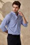 Men's Long Sleeve Collar Buttoned Modern Slim Fit Slim Fit Striped Cotton Shirt - 4