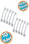 (Hard Plastic) White Furniture Kitchen Drawer Cabinet Cupboard Handle Handle Handles 10 Pieces 192 mm