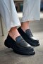 LEIDA High-Platform Loafers Laceless Men's Shoes BLACK - CHE - 4