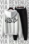 King Printed Unisex Wide Fit Soft Fabric Hooded Tracksuit Set - 2