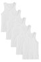 100% Cotton 5-Pack Classic White Men's Undershirts Q.U.O1.K.0K.A3.K.0O.T.A5