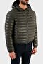 Goose Feather Filled Hooded 100% Lambskin Coat Men's Coat - 4