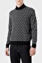 Patterned Regular Fit Crew Neck 100% Wool Sweater Men's Sweater 6l1mxx 1mcqz F633