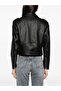 Women's Black Faux Leather Jacket - 3