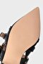 Pinko Jewelled Open Back Pointed Toe Leather Shoes SD0025P006Z99 - 8