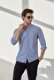 Men's Shirt Striped Cotton Linen Modern Slim Fit Shirt - 3