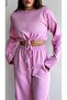 Pink Crop Tracksuit Set - Comfortable and Stylish