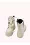 Kafkaslar Cream Girls' Boots with Drawstring and Zipper - 5