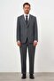 Men's Anthracite Polyviscose Basic Plain Pattern Dynamic Fit Mono Collar Suit