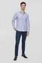 Men's Blue Saldera Patterned Slim Fit Slim Fit Shirt - 2